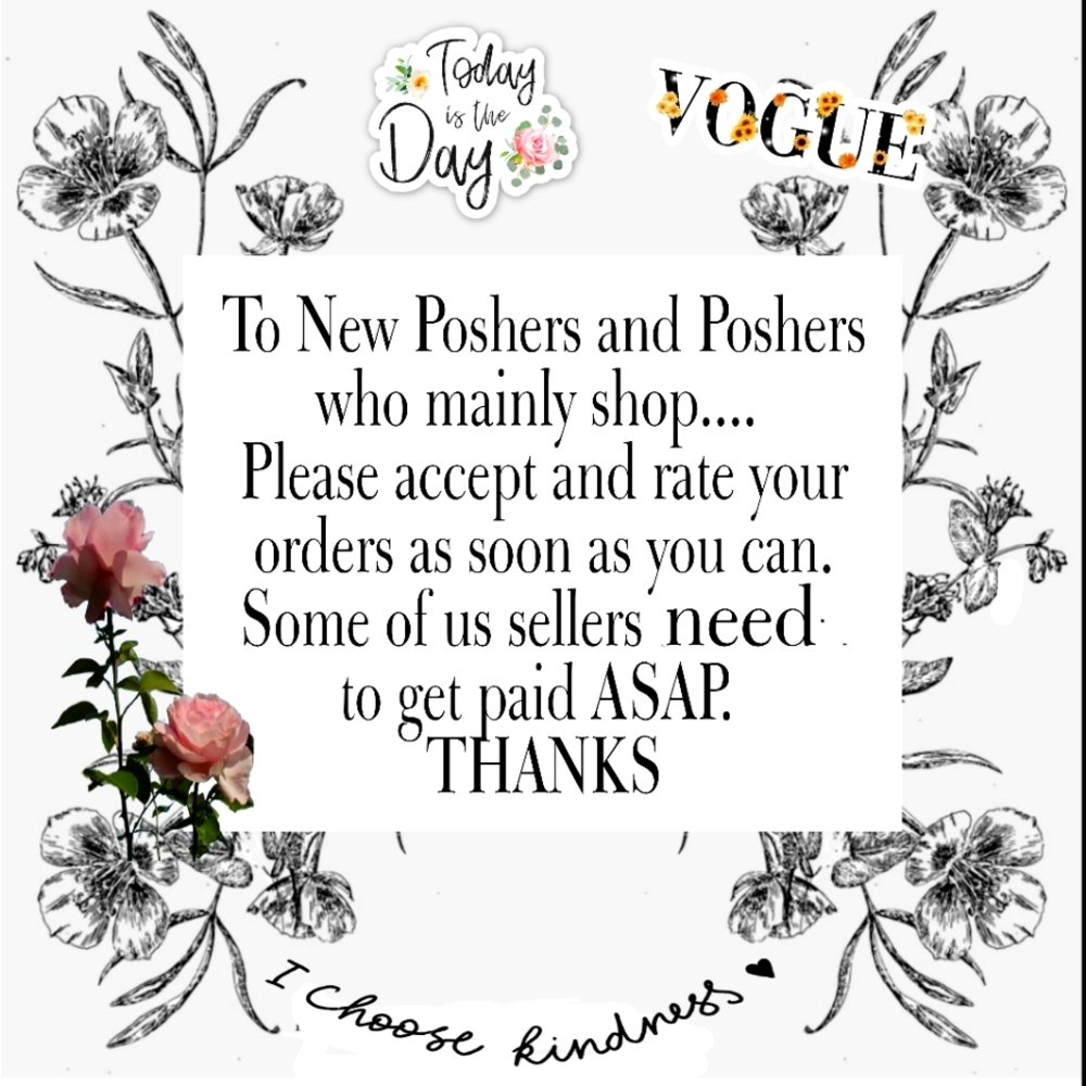 PLEASEEE accept & RATE your orders, ( thats how sellers get paid.)